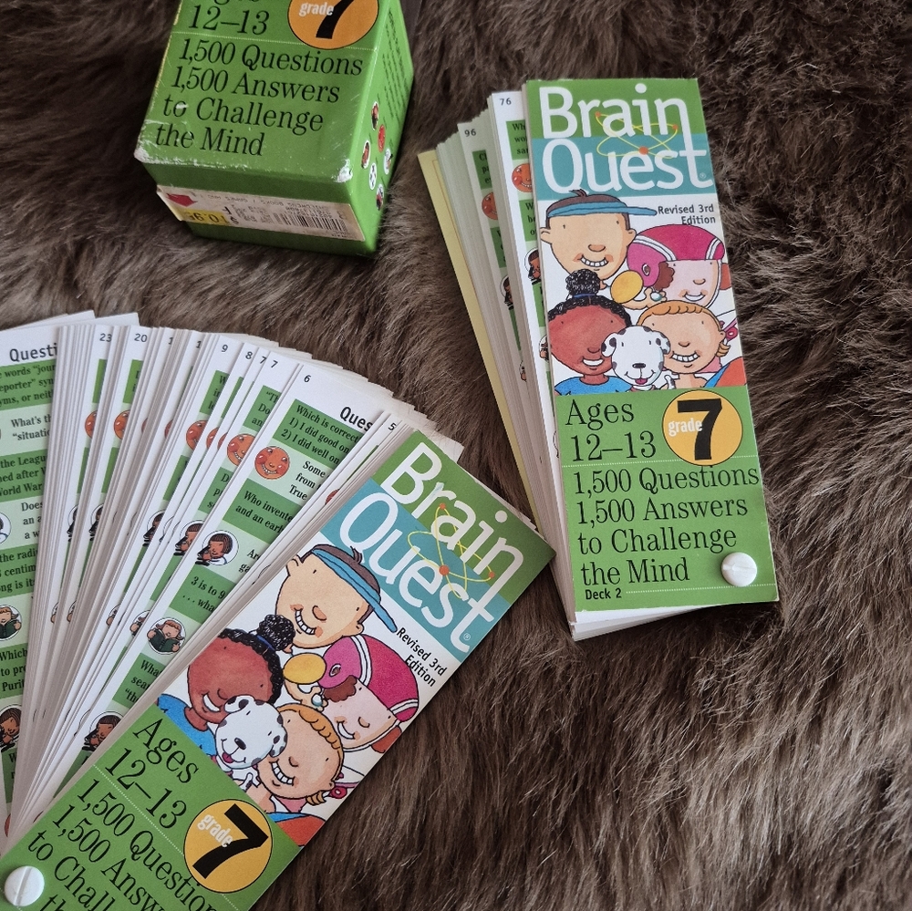 ❤️‍🔥2pc. Kids Brain Quest Questions Brain Teasers Game Ages 12-13 - Picture 5 of 5